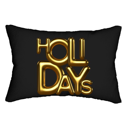 Holidays gold Lumbar Pillows
