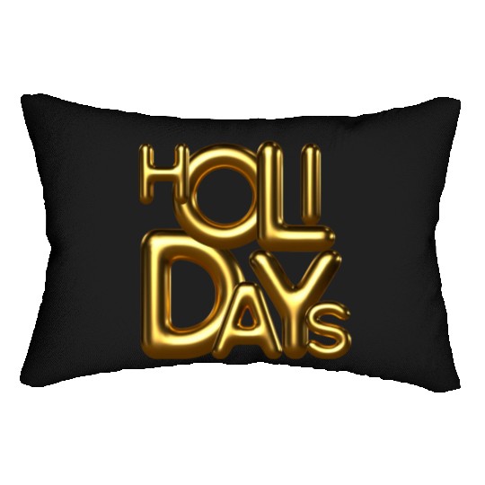 Holidays gold Lumbar Pillows