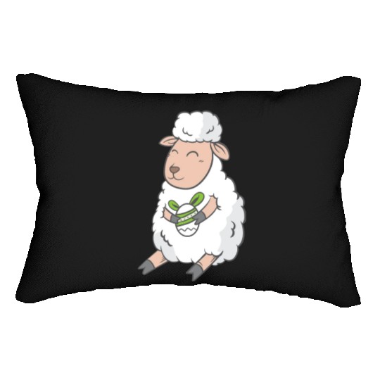 Cute Easter Egg Happy Animal Sheep Gift Lumbar Pillows