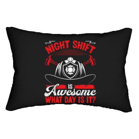 Night Shift Firefighter Volunteer Fire Hose Lumbar Pillows