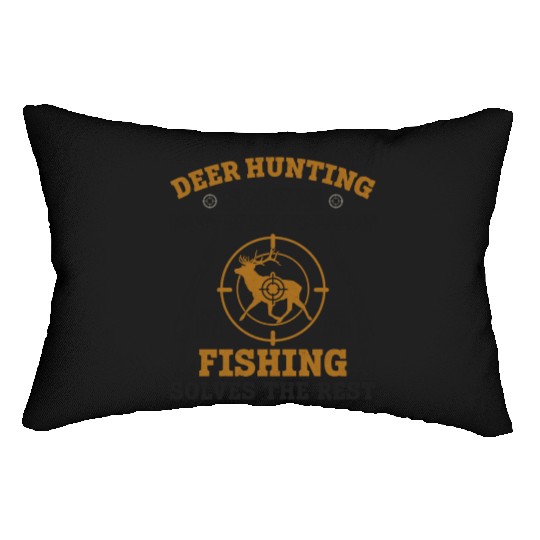 Buck Deer Hunting Hunter Fishing Lumbar Pillows