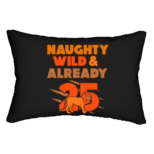 Gift 25 years birthday Men lion Lumbar Pillows