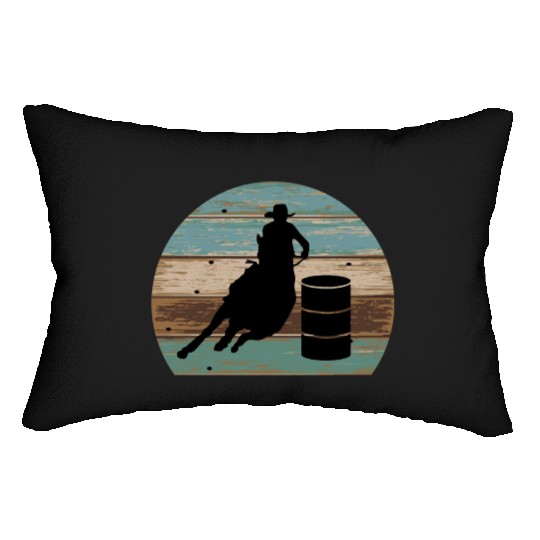 Barrel Racing Retro Style Lumbar Pillows