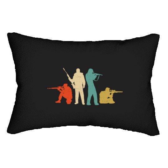 Buck Deer Hunting Hunter Retro Lumbar Pillows