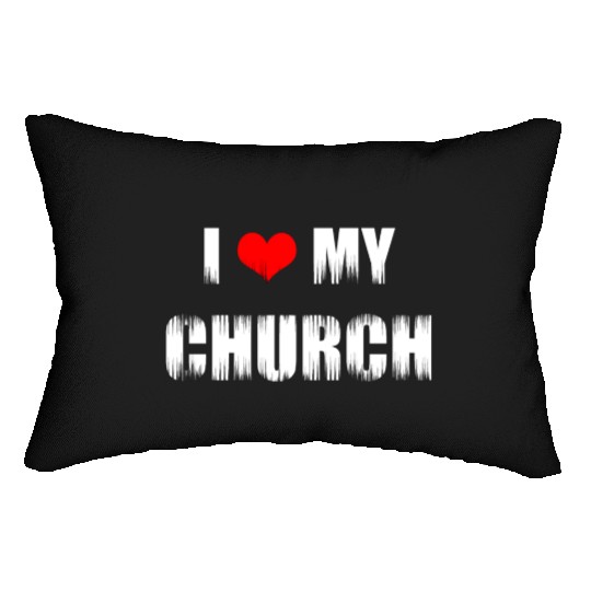Christian Gift I Love My Church Christian Lumbar Pillows