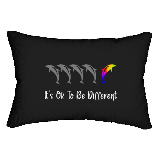It's Ok To Be Different - Dolphins Lumbar Pillows