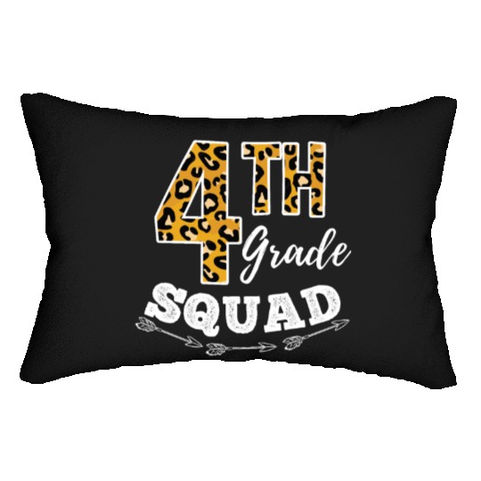 4th Grade Squad Leopard 4th Grade Teacher Lumbar Pillows
