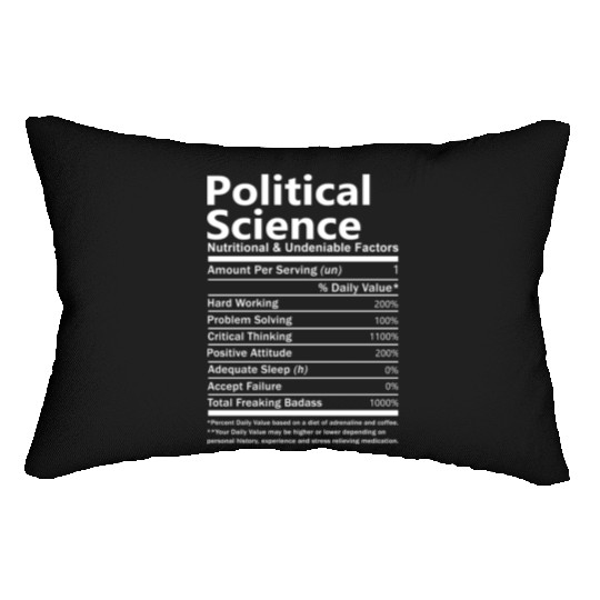 Political Science Lumbar Pillows - Nutritional And Undeni