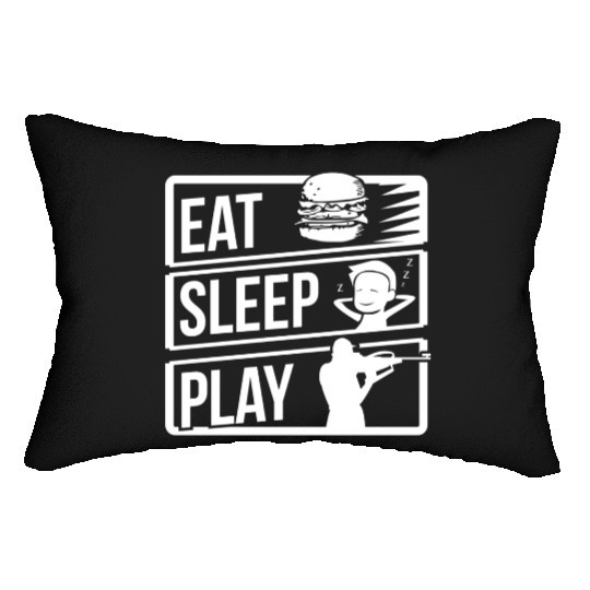 Biathlon Skiing Riffle Shooting Eat Sleep Play Lumbar Pillows