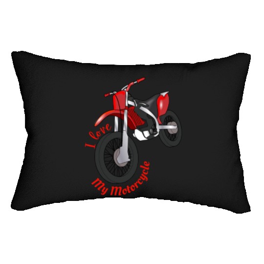 I Love my Motorcycle Lumbar Pillows