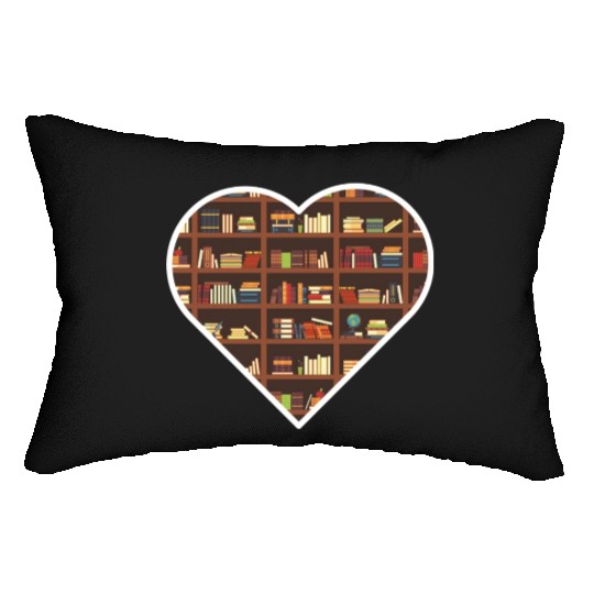 Book Lover Heart Shape Reading Club Librarian Lumbar Pillows