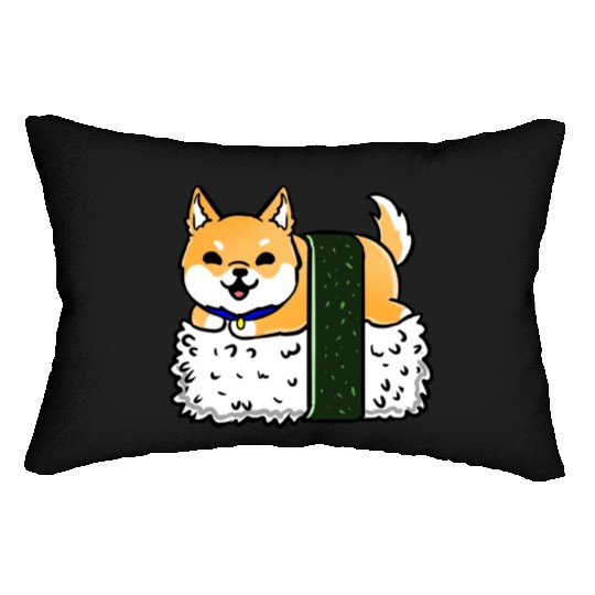 Kawaii Shiba Inu Sushi for Shiba Inu Lover Lumbar Pillows