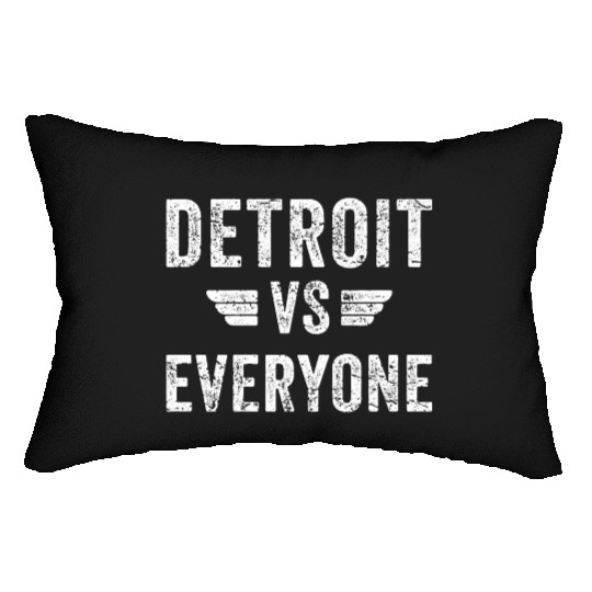 Detroit Vs Everyone Funny Michigan Lumbar Pillows