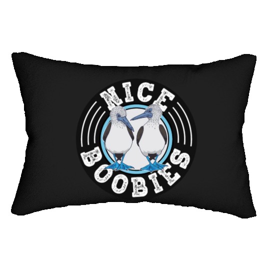 Nice Boobies Adult Humor Halloween Gift Booby Bird Lumbar Pillows