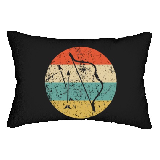 Bow and Arrow Icon Retro Archery Lumbar Pillows