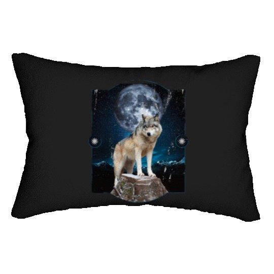 Wolf Moon Forest Wolves Nature Nature Liever Full Lumbar Pillows