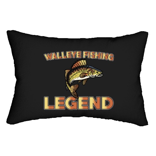 Great Walleye Fishing Legend Lumbar Pillows