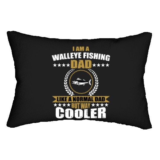 Walleye Fishing Dad For Men Lumbar Pillows