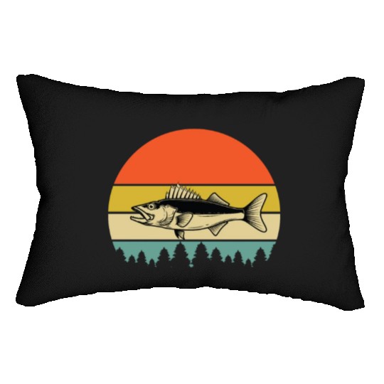 Walleye Fishing Lumbar Pillows