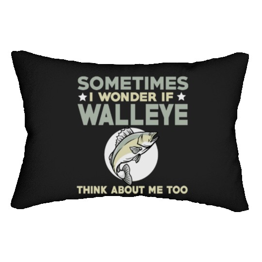 Funny Walleye Fishing Lover Lumbar Pillows