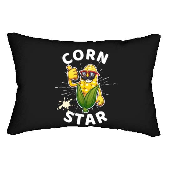 Funny Corn Star Sunglasses Mustache big Postal Service Lumbar Pillows