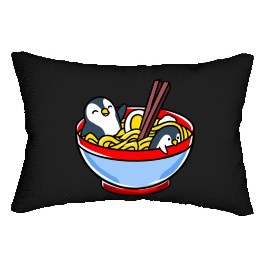 Penguin Ramen For Ramen Lover Lumbar Pillows