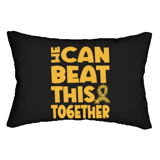 We Can Beat This Childhood Cancer Awareness Lumbar Pillows