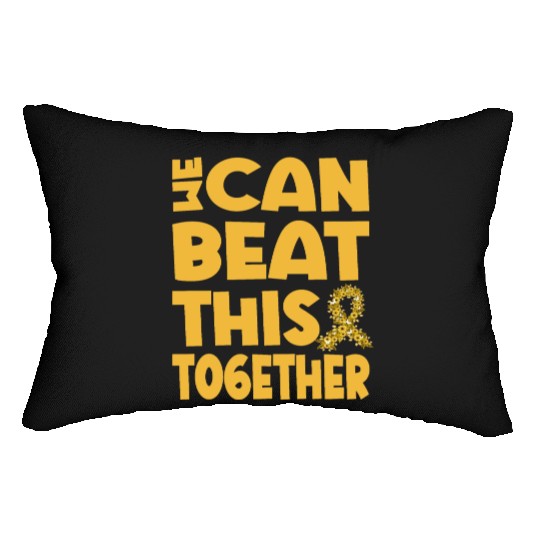 We Can Beat This Childhood Cancer Awareness Lumbar Pillows
