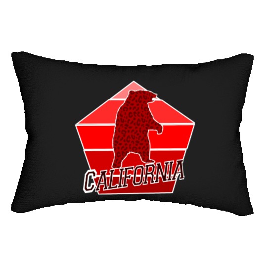 California Bear Flag Lumbar Pillows