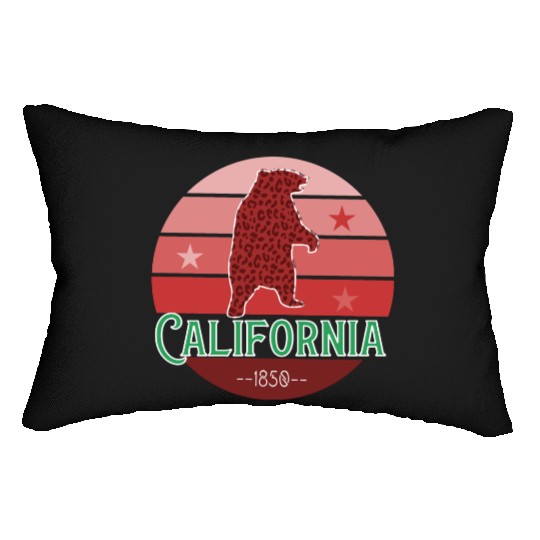 California Bear Flag Lumbar Pillows