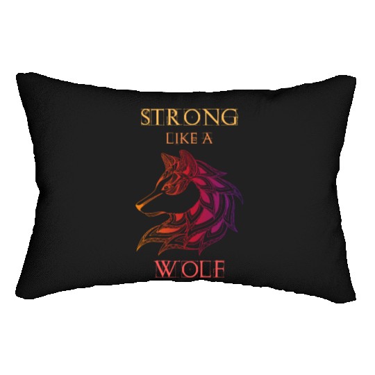 Strong Like A Wolf Lumbar Pillows