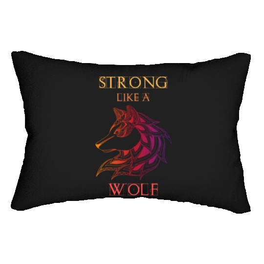Strong Like A Wolf Lumbar Pillows