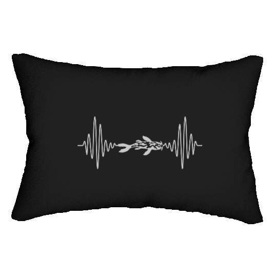 heartbeat koi fish nishikigoi Lumbar Pillows