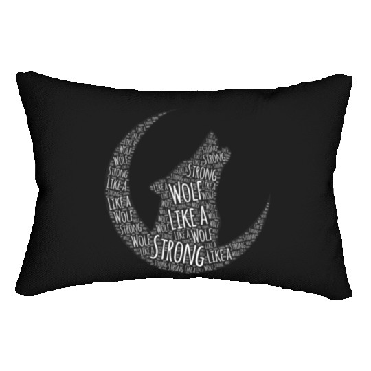 Strong Like A Wolf Lumbar Pillows