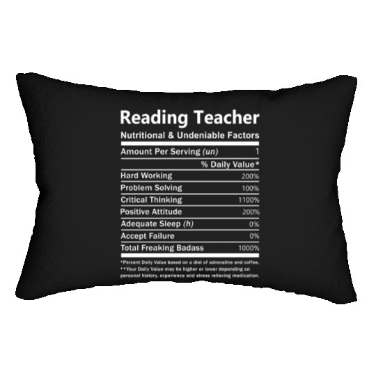 Reading Teacher Lumbar Pillows - Nutritional And Undeniab