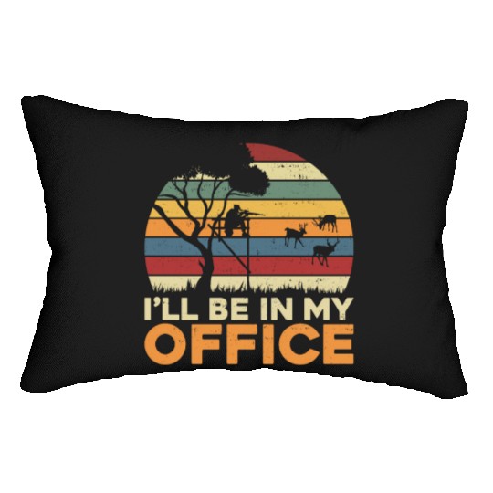 Buck Deer Hunting Hunter Vintage Lumbar Pillows