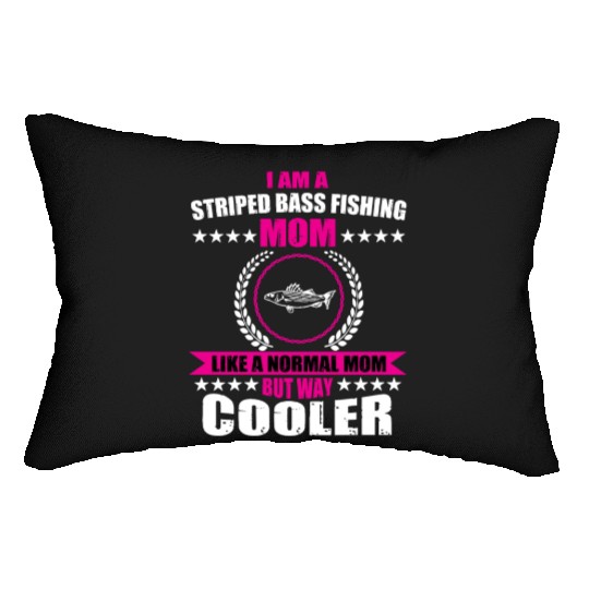 Striped Bass Fishing Mom Lumbar Pillows