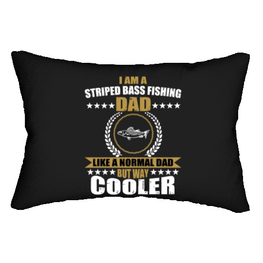 Striped Bass Fishing Dad Lumbar Pillows