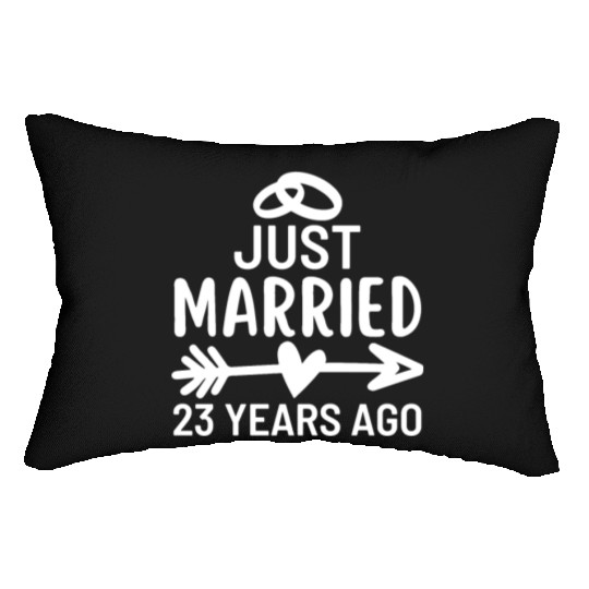 Just Married 23 Years Ago Wedding Anniversary Lumbar Pillows