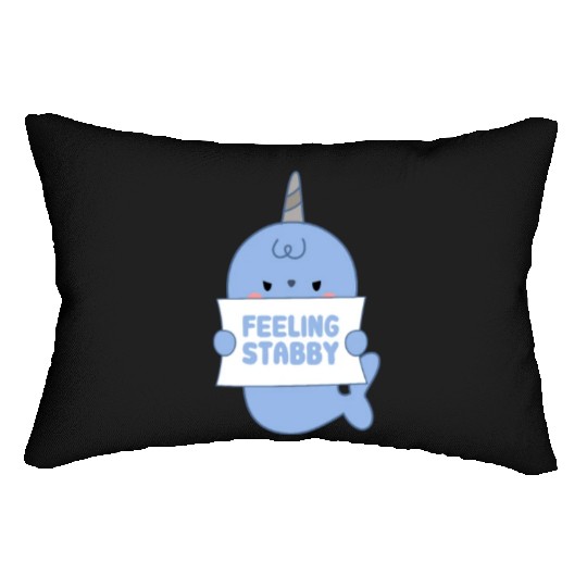 Feeling Stabby, Narwhal Lumbar Pillows