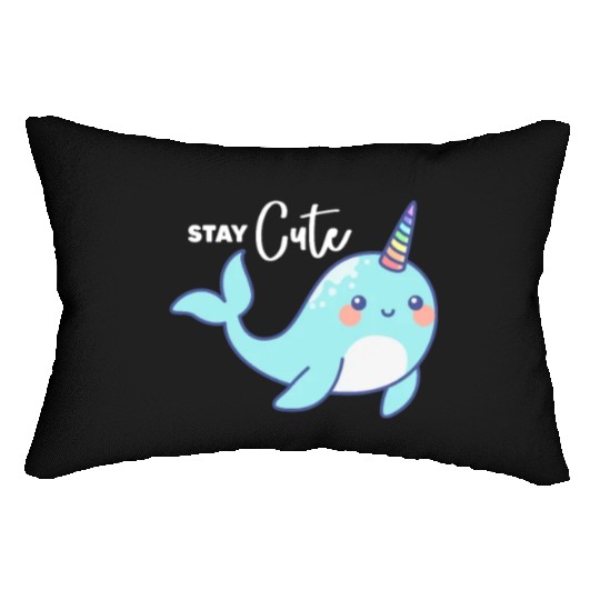 Stay Cute, Narwhal Lumbar Pillows