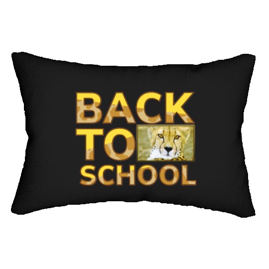 Back to school leopard print Lumbar Pillows