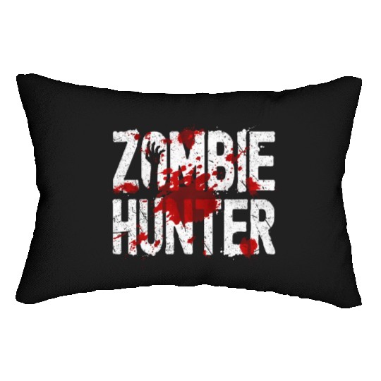 Zombie Hunter Creepy Scary Blood Splatter Zombies Lumbar Pillows