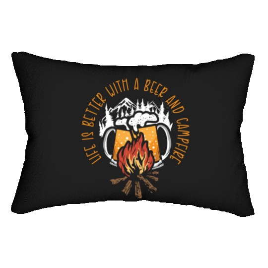 Camping Camper Present Nature Lover Van Lumbar Pillows
