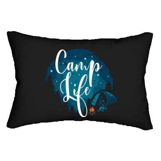 Camping Camper Present Nature Lover Van Lumbar Pillows