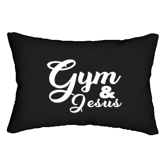 Gym and Jesus Christian Workout Gym and Jesus Lumbar Pillows