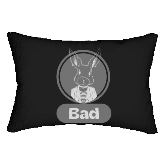 Punk rock bunny Lumbar Pillows