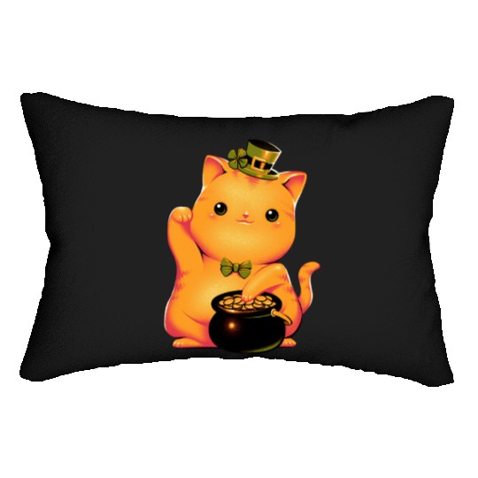 cat Irish Lucky Cat Lumbar Pillows