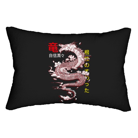Japanese Streetwear Retro Dragon Aesthetic Tokyo Lumbar Pillows