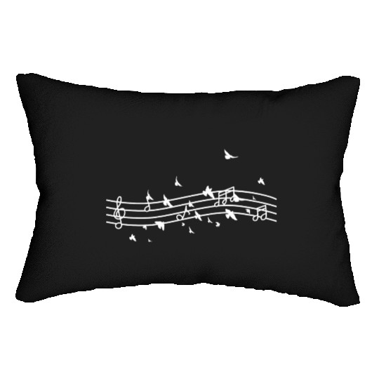 Birds music nout Music Teacher Lumbar Pillows